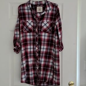 So Flannel shirt dress
